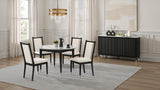 Maidstone Black/White Side Chair, Set of 2 from Furniture of America - Luna Furniture