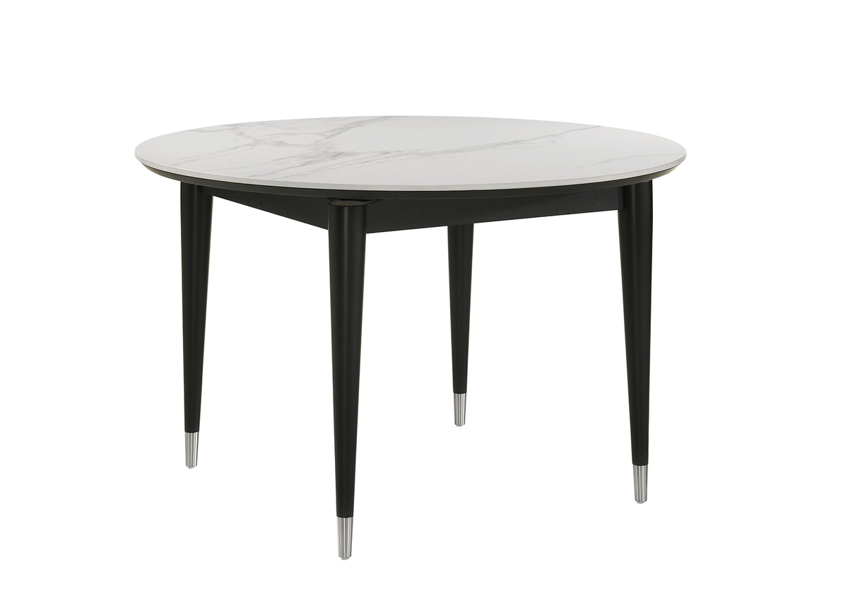 Maidstone Black/White 5-Piece Round Dining Room Set from Furniture of America - Luna Furniture
