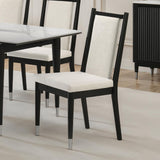 Maidstone Black/White Side Chair, Set of 2 from Furniture of America - Luna Furniture