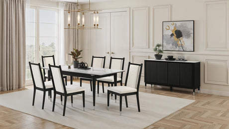 Maidstone Black/White Dining Table from Furniture of America - Luna Furniture