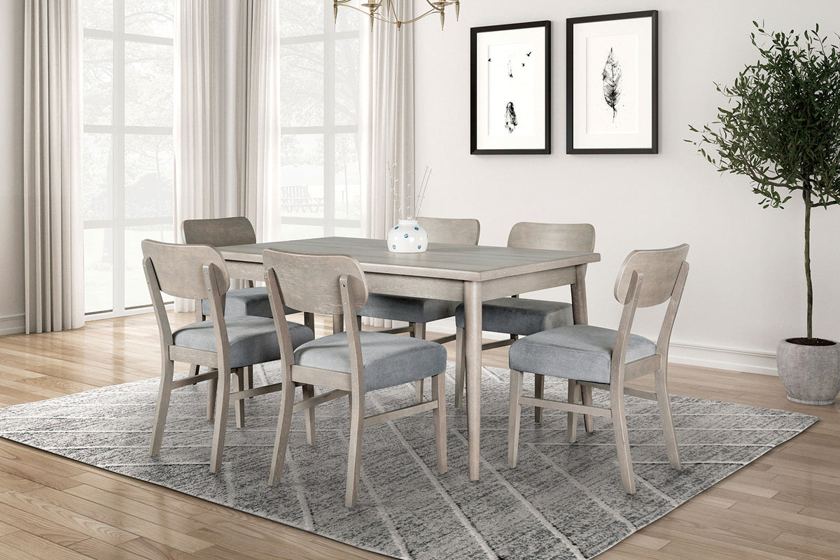 Keynes Gray Transitional Dining Room Set from Furniture of America - Luna Furniture