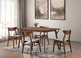 Skien Walnut 5 Pc Dining Table Set from Furniture of America - Luna Furniture