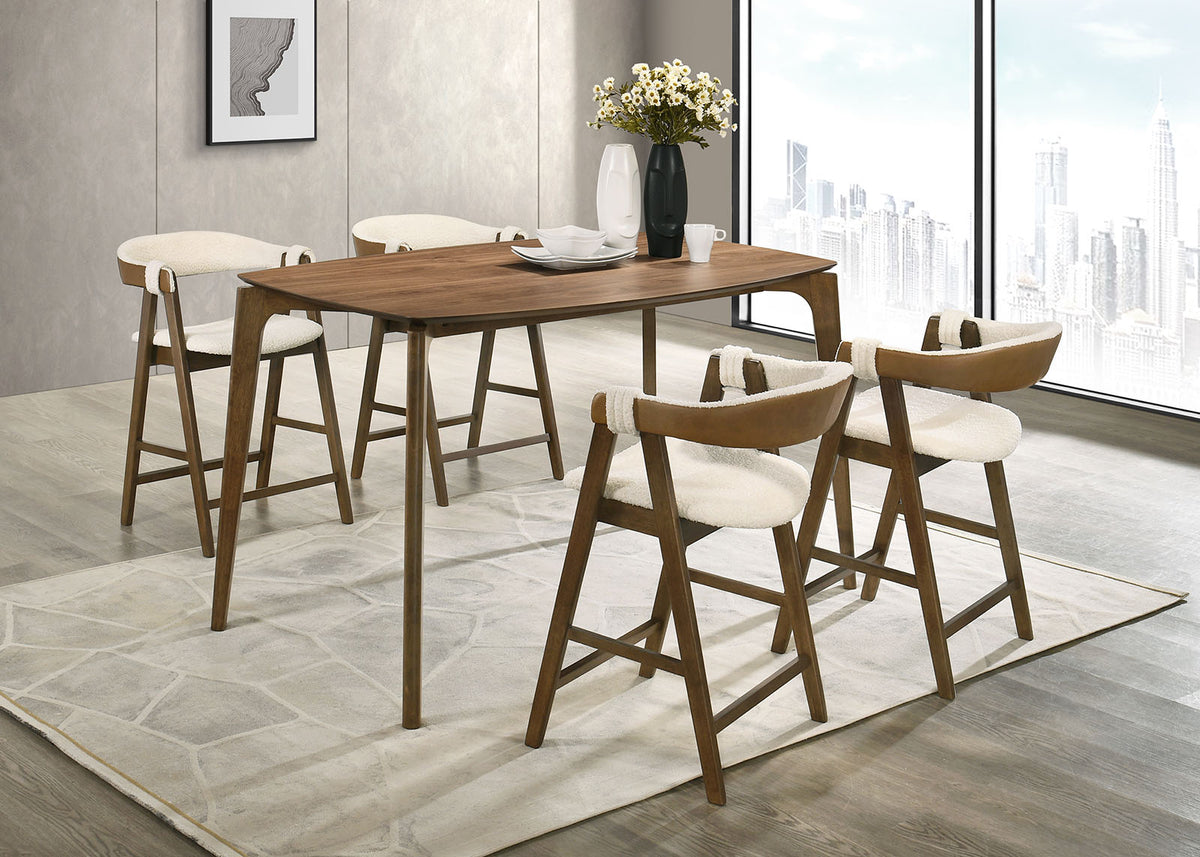 Ebikon Walnut Counter Ht. Table from Furniture of America - Luna Furniture