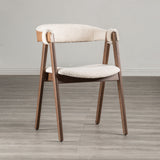 Ebikon Walnut/Beige Mid-Century Round Dining Room Set from Furniture of America - Luna Furniture