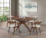 Ebikon Walnut 5 Pc Dining Table Set from Furniture of America - Luna Furniture