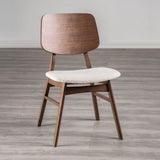 Narvik Walnut/Beige Mid-Century Dining Room Set from Furniture of America - Luna Furniture
