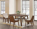 Viken Walnut 7 Pc Dining Table Set from Furniture of America - Luna Furniture