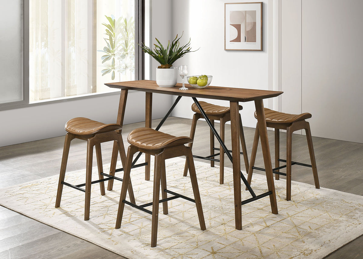 Klamath Walnut Counter Ht. Table from Furniture of America - Luna Furniture