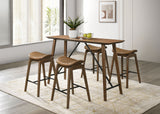 Klamath Walnut 5 Pc Counter Ht Table Set from Furniture of America - Luna Furniture