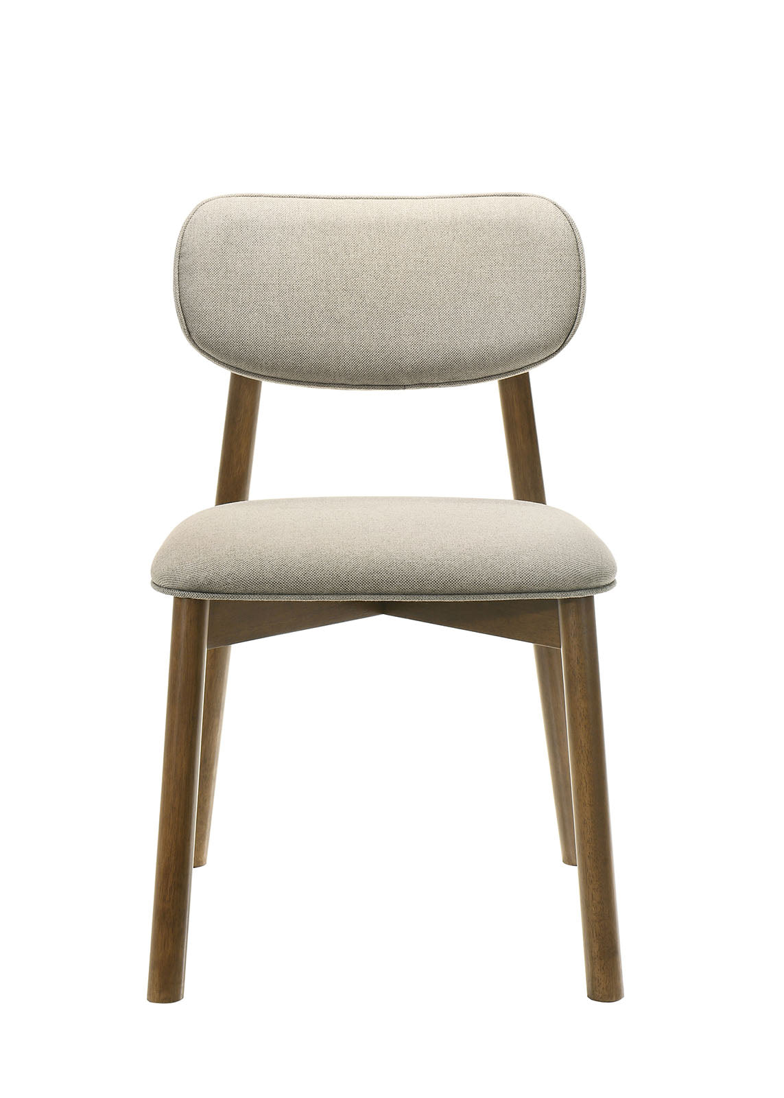 Alnwick Walnut/Beige Side Chair (2/CTN) from Furniture of America - Luna Furniture
