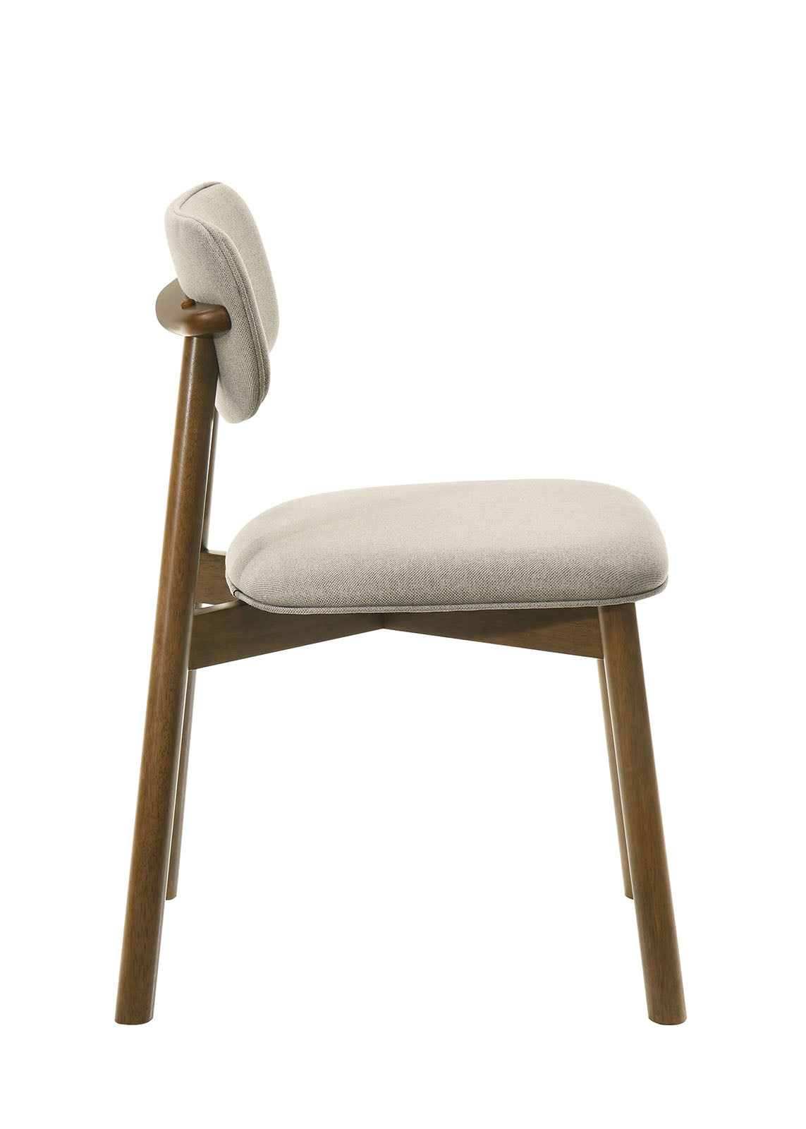 Alnwick Walnut/Beige Side Chair (2/CTN) from Furniture of America - Luna Furniture