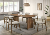 Alnwick Walnut/Beige Dining Table from Furniture of America - Luna Furniture