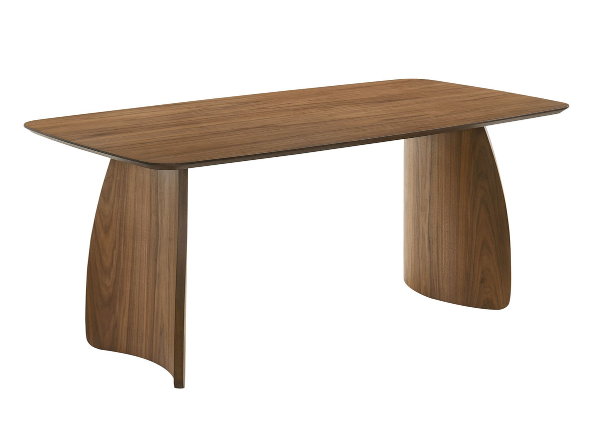 Alnwick Walnut/Beige 7 Pc Dining Table Set from Furniture of America - Luna Furniture