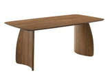 Alnwick Walnut/Beige Dining Table from Furniture of America - Luna Furniture