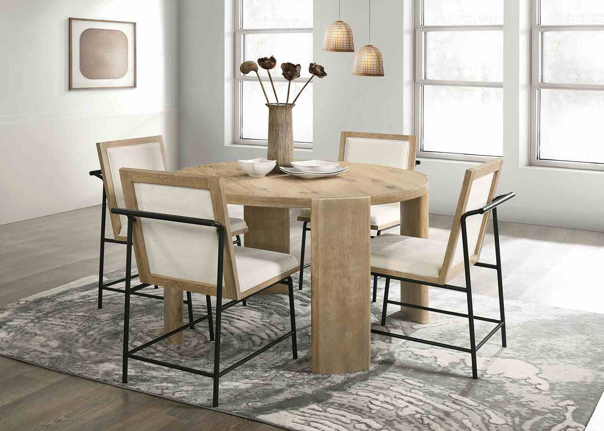Edenbridge Oak/Beige Side Chair from Furniture of America - Luna Furniture