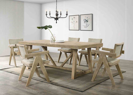 Guisborough Oak Contemporary Dining Room Set from Furniture of America - Luna Furniture