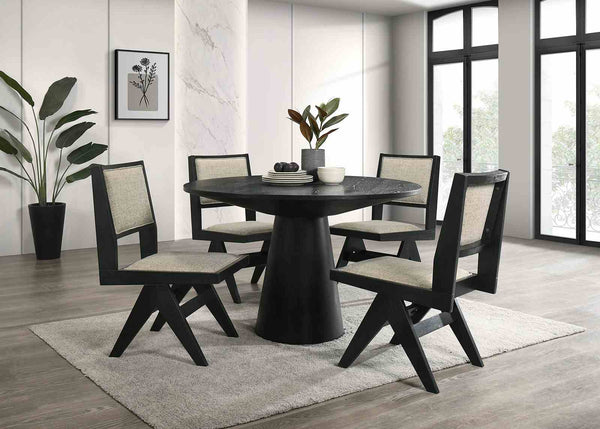 Tottenham Black 5-Piece Dining Room Set