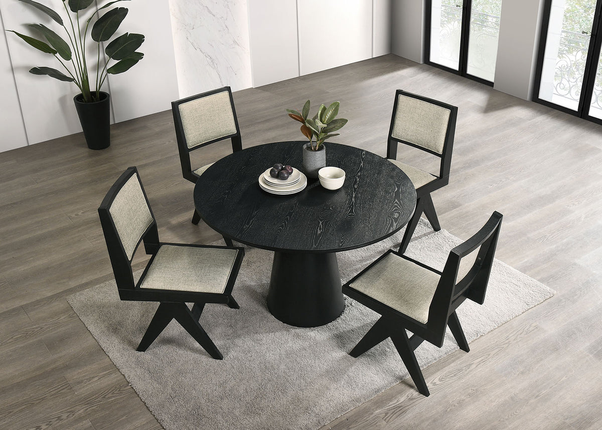 Tottenham Black 5 Pc Dining Table Set from Furniture of America - Luna Furniture
