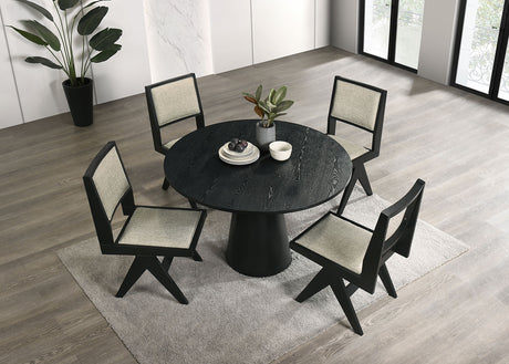 Tottenham Black 5 Pc Dining Table Set from Furniture of America - Luna Furniture