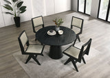 Tottenham Black Contemporary Round Dining Room Set from Furniture of America - Luna Furniture