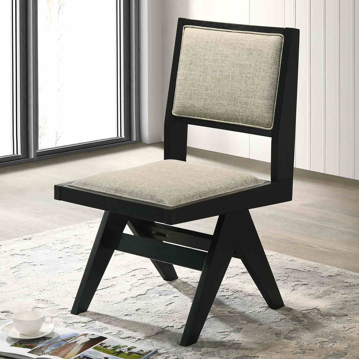 Tottenham Black Side Chair from Furniture of America - Luna Furniture
