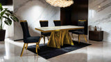 Basilicata Gold Dining Table from Furniture of America - Luna Furniture