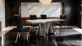 Basilicata Chrome Dining Table from Furniture of America - Luna Furniture