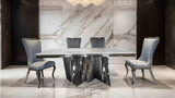 Basilicata Chrome Dining Table from Furniture of America - Luna Furniture