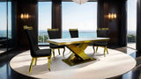 Palazzo Gold Dining Table from Furniture of America - Luna Furniture