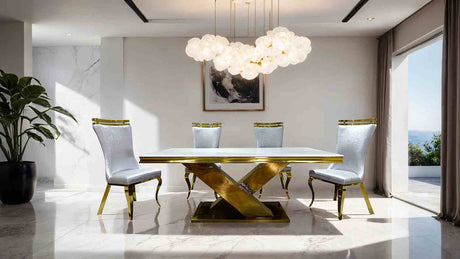 Palazzo Gold/Silver Chair from Furniture of America - Luna Furniture