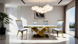 Palazzo Gold Dining Table from Furniture of America - Luna Furniture