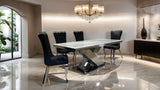 Basilicata Silver/Black Chair from Furniture of America - Luna Furniture