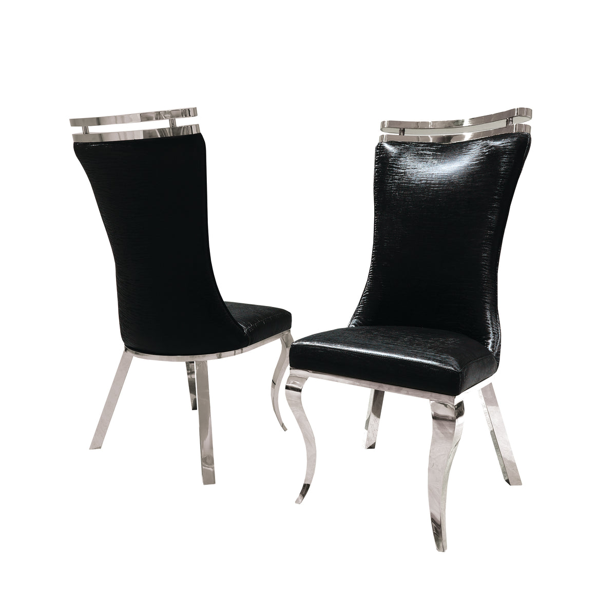 Palazzo Black/Silver Chair from Furniture of America - Luna Furniture