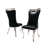 Palazzo Black/Silver Chair from Furniture of America - Luna Furniture