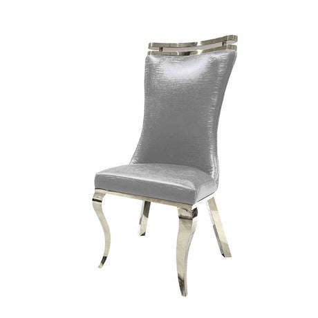 Palazzo Silver/Silver Chair from Furniture of America - Luna Furniture
