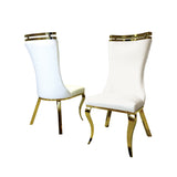 Palazzo Gold/White Chair from Furniture of America - Luna Furniture