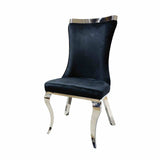 Basilicata Silver/Black Chair from Furniture of America - Luna Furniture