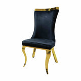 Basilicata Black/Gold Chair from Furniture of America - Luna Furniture