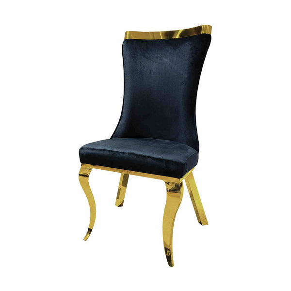 Basilicata Black/Gold Chair