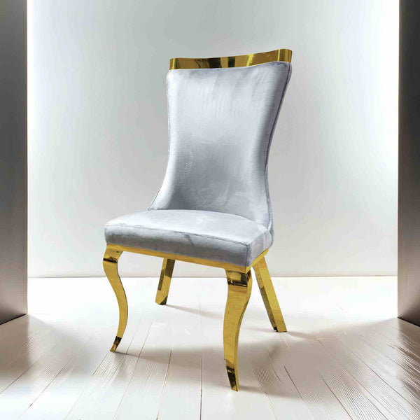 Basilicata Gray/Gold Chair