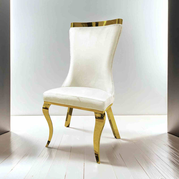 Basilicata White/Gold Chair