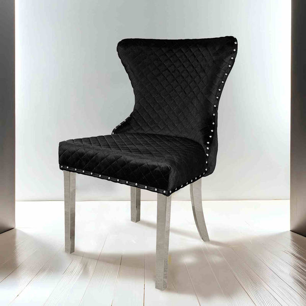 Portanova Silver/Black Chair