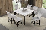 Sabro Black/White Square Counter Ht. Table from Furniture of America - Luna Furniture
