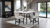Sabro Black/White 5 Pc Counter Ht Table Set from Furniture of America - Luna Furniture