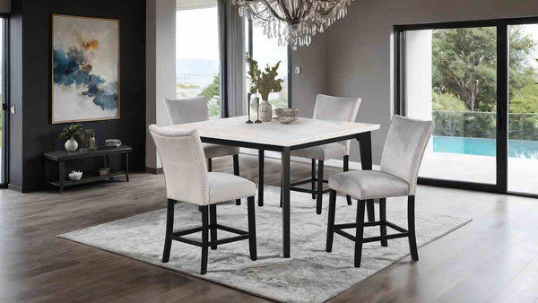 Sabro Black/White 5-Piece Counter Hight Set