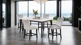 Sabro Black/White 5 Pc Counter Ht Table Set from Furniture of America - Luna Furniture