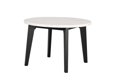 Sabro Black/White Round Dining Table from Furniture of America - Luna Furniture