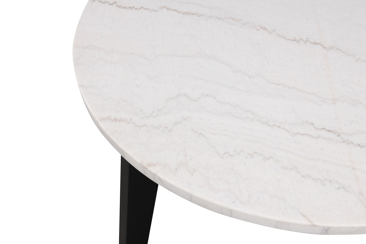 Sabro Black/White Round Dining Table from Furniture of America - Luna Furniture