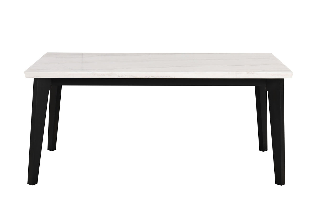 Sabro Black/White Rect Dining Table from Furniture of America - Luna Furniture