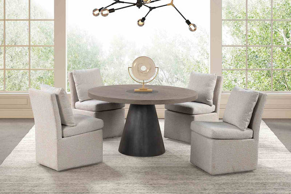 Broager Dark Walnut/Light Gray 5-Piece Dining Room Set